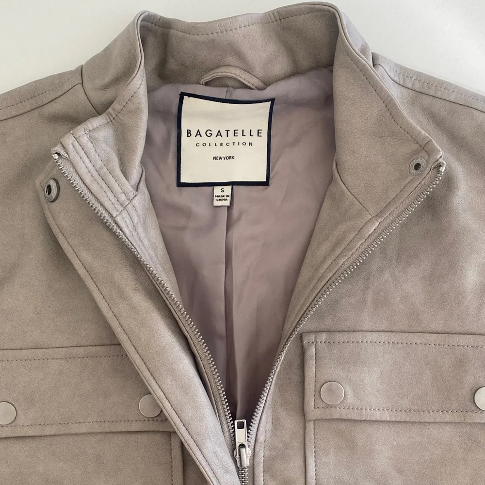 Women’s Grey Faux Leather Vest - Picture 4 of 4